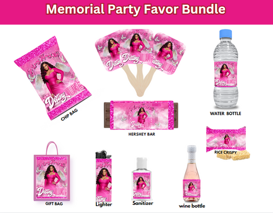Editable Memorial Party Favor Bundle Digital Design